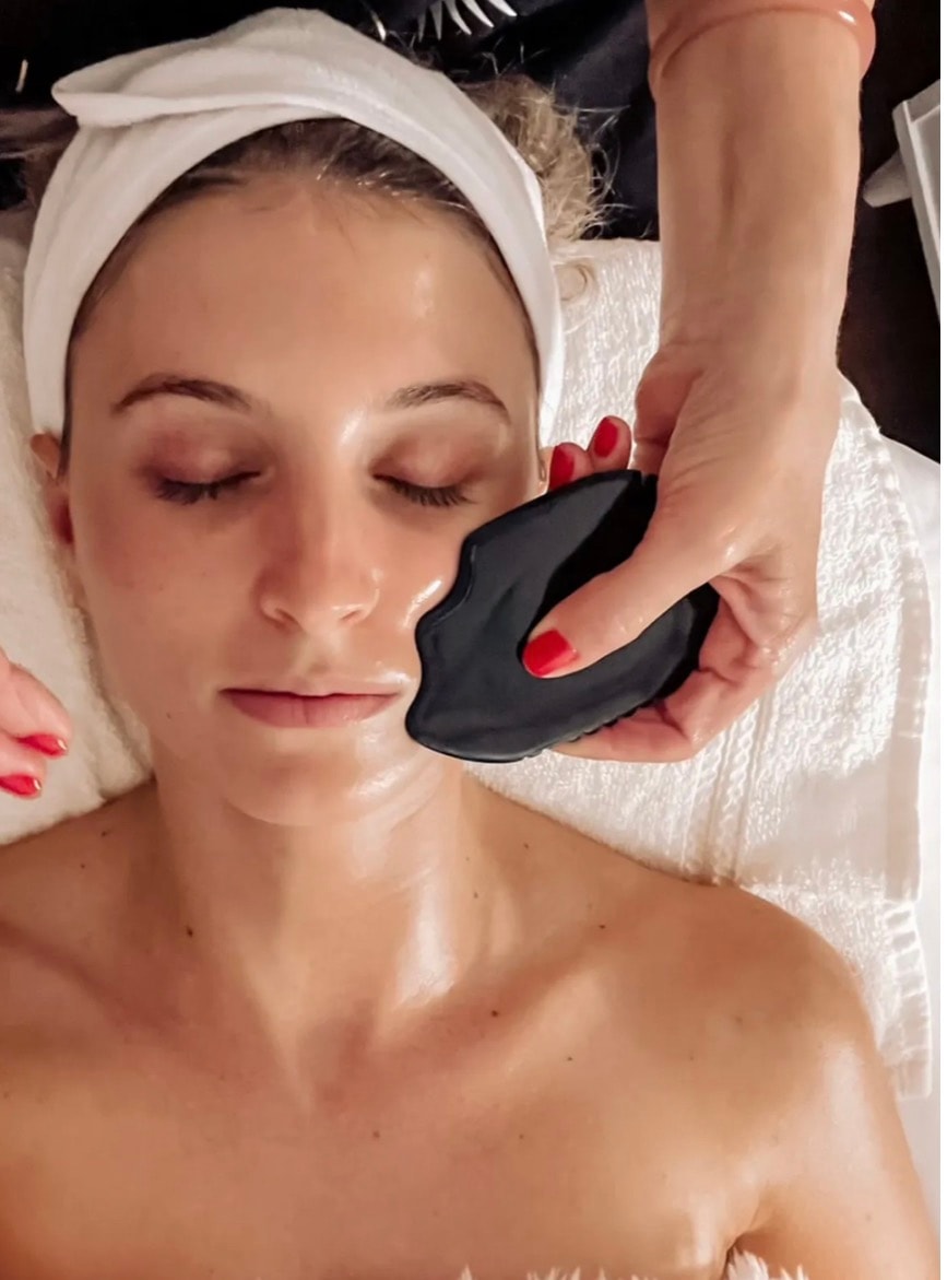 Gua Sha sculpting facial treatment